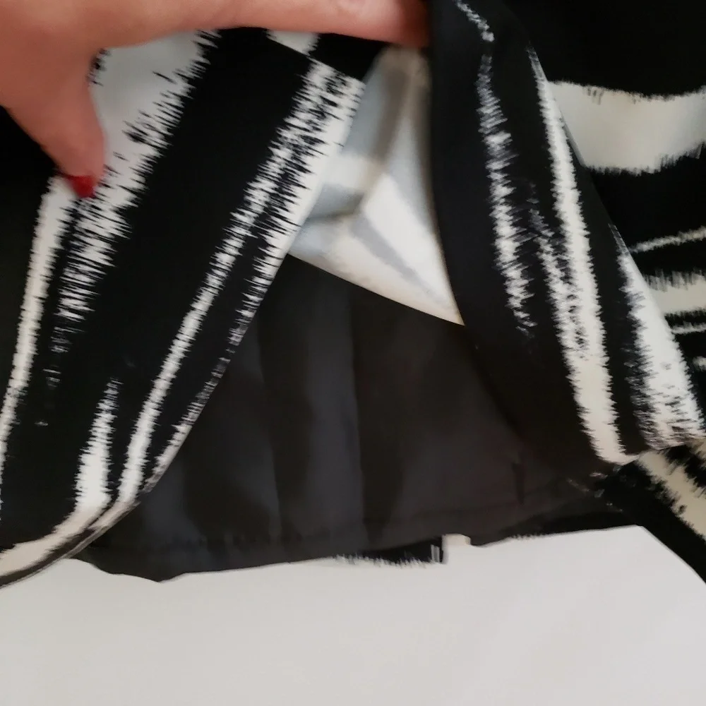 Jones Studio Zebra Print Sleeveless Shift Dress, Filly Lined in Plus Sz 20W/2X - Picture 13 of 17
